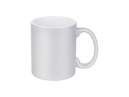 Sublimation 11oz/330ml Glitter Mug (Silver)