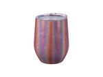 Sublimation 12OZ/360ml Glitter Sparkling Stainless Steel Stemless Cup(Red)