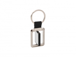 Sublimation Blanks Rotatable Keychain(Black, Rectangle)