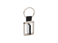 Sublimation Blanks Rotatable Keychain(Black, Rectangle)