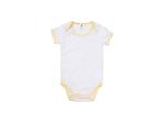 Baby Onesie Short Sleeve XXL(Yellow Edge,18-24M)