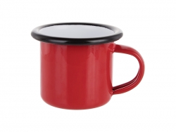 Caneca Esmalta da Roja 3oz/100ml (Borda Preto)