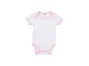 Baby Onesie Short Sleeve M(Pink Edge,3-6M)