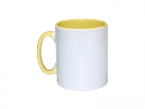 Sublimation 10oz Inner Rim Color Mug(Yellow)