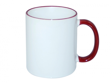 Sublimation 11oz Rim Handle Mug - Maroon