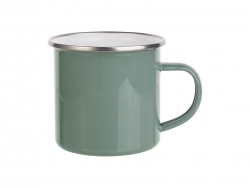 Caneca Esmaltada 12OZ (Cinza)