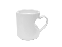 Sublimation Heart Shape Handled White Mug