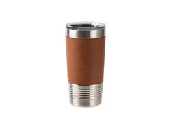 20oz/600ml Laserable Leatherette Tumbler (Yellow Brown)