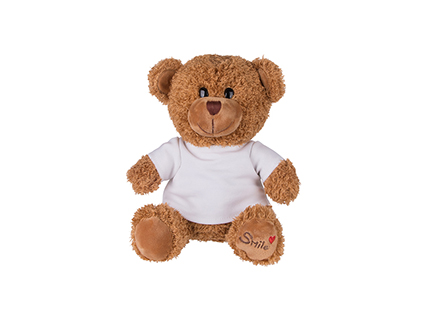 Osito de Peluche 23cm con camiseta (Marrón)