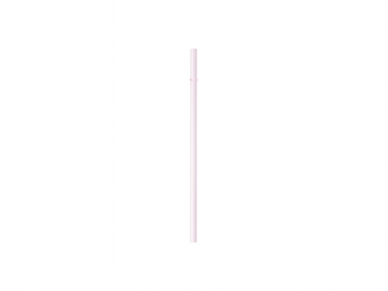 23cm Plain Straight Pink Glass Straw