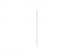 23cm Plain Straight Pink Glass Straw