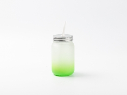 15oz/450ml Sublimation Blanks Mason Jar No Handle (Frosted, Gradient Color)