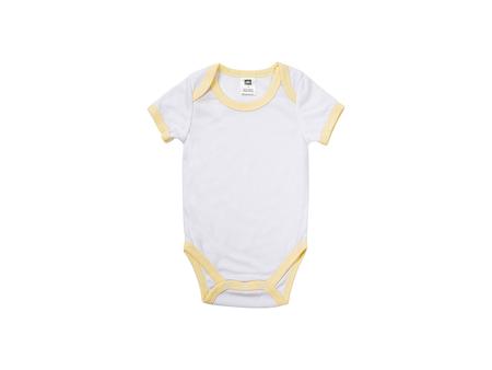 Mono Bebé Manga Corta Talla M (Borde amarillo,3-6M)