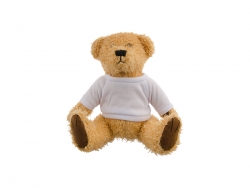 Nounours en peluche 18 cm avec chemise pour impressions en sublimation – marron clair