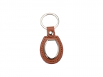 Sublimation PU Key Chain(Oval, Brown)