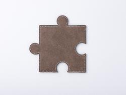 Porta-Copos Puzzle PU (Cinza Escuro, 12*12cm)