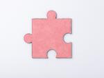 PU Puzzle Coaster(Pink, 12*12cm)