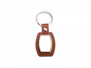 Sublimation PU Key Chain(Barrel, Brown)