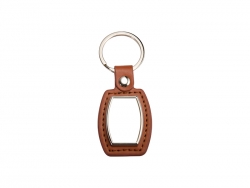 Sublimation PU Key Chain(Barrel, Brown)