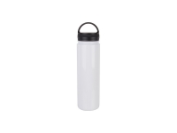 Sublimation 25oz/750ml Stainless Steel Flask w/ Portable Lid (White)