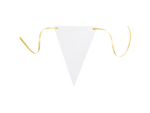 Sublimation Triangle Flag PET Holiday Banner 10PCS  w/ 5m Golden Ribbon(13*18cm)