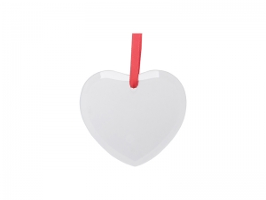 3.5&quot; Sublimation Glass Ornament (Heart)