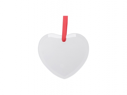 3.5&quot; Sublimation Glass Ornament (Heart)