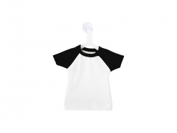 Camiseta Mini com cabide (Gola/Mangas Pretas) MOQ:100uds/cor