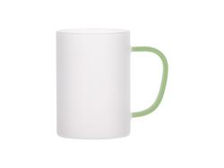 Taza Cristal 12oz/360ml con Asa Verde Claro (Escarchado)