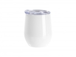 Sublimation Blanks 9oz/260ml Stainless SteelStemless Wine Cup w/ SlideLid (White)