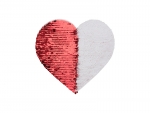 Sublimation 19*22cm Flip Sequins Adhesive White Base (Heart, Red W/ White)