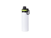 28oz/850ml Sublimation Blanks Alu Water Bottle with Color Cap (White)