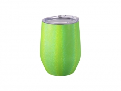 Sublimation 12oz/360ml Glitter Sparkling Stainless Steel Stemless Cup (Green)