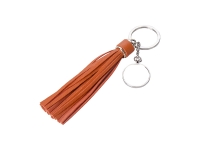 Sublimation Round Keychain w/ Long Tassel(Red)