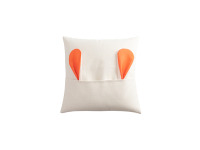 Sublimation Blanks Easter Bunny Pillow Cover(Orange Ears, 40*40cm)