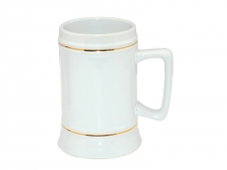 Sublimation 22oz Beer Mug(Gold Rim)