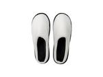 Sublimation Adult Fuzzy  Close Toe Slippers (White/Black, 36-37#)