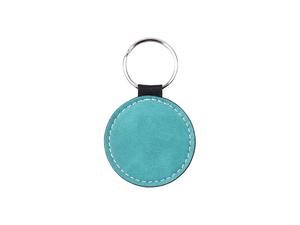 Sublimation PU Leather Key Chain (Green, Round)