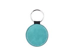 Sublimation PU Leather Key Chain (Green, Round)