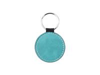 Sublimation PU Leather Key Chain (Green, Round)