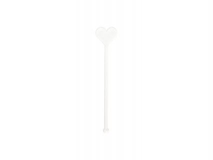 Sublimation Blanks Acrylic Drink Stirrers (3*14.5*0.4cm,Heart Shape)