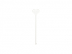 Sublimation Blanks Acrylic Drink Stirrers (3*14.5*0.4cm,Heart Shape)