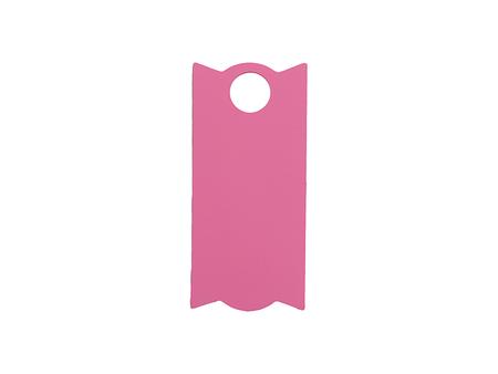 Etiqueta de identificación de silicona rectangular grabado láser para vaso Stanley de 30 oz (3.3 * 7.3 * 0.3 cm, rosa)