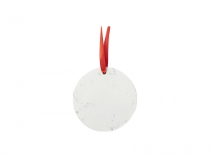 Sublimation Round Marble Texture Ornament (7.6/ 3&quot;)