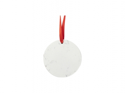 Sublimation Round Marble Texture Ornament (7.6/ 3&quot;)