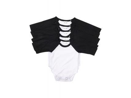 Mono Bebé Manga Larga Raglán Talla M (Negro,3-6M)