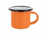 Sublimation 3oz/100ml Enamel Mug (Orange, Black Edge)