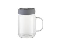 20oz/600ml Glass Mason Jar w/ Silicon Lid (Clear, Gray)