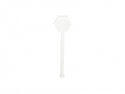 Sublimation Blanks Acrylic Drink Stirrers (3*10*0.4cm,Hexagon Shape)