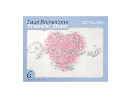 Craft Express Simulated Rhinestone Love Transfers